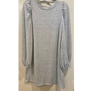 Nine West Heather Gray Long Sleeve Dress